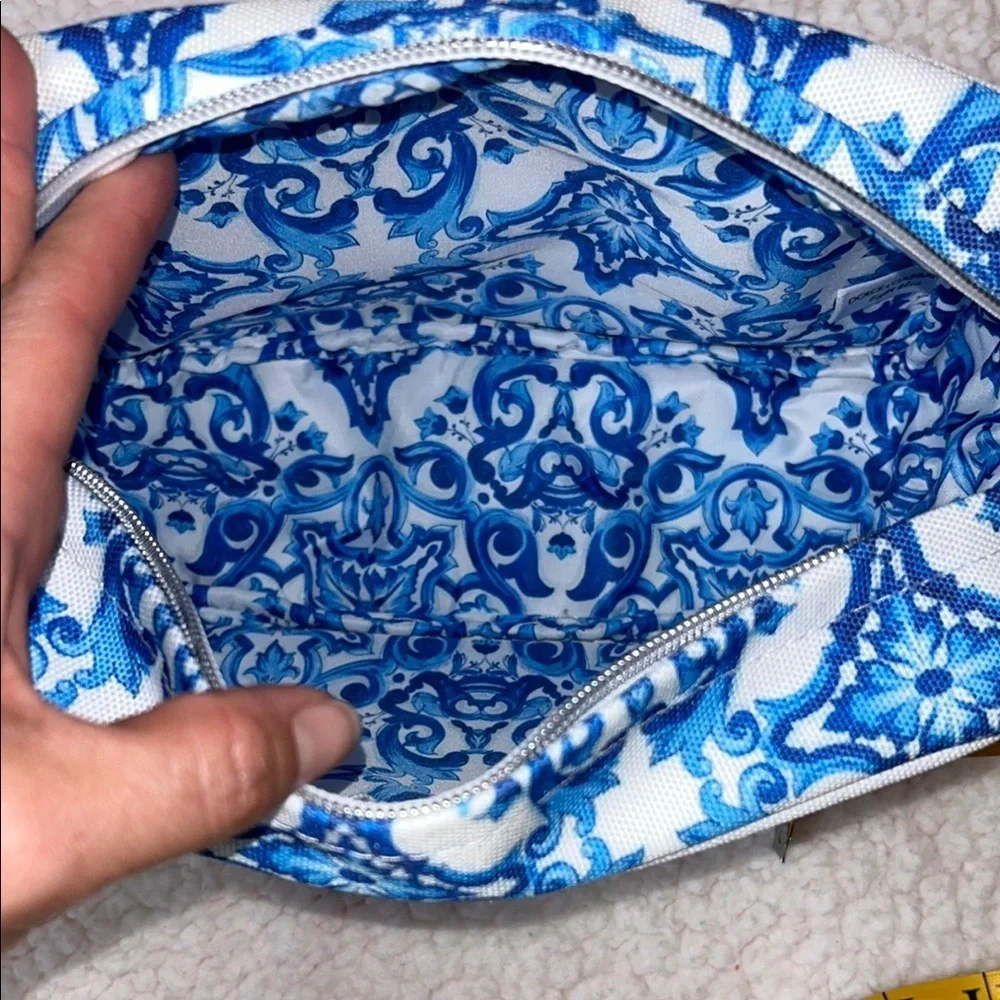 Dolce & Gabbana White Blue Cosmetic Case